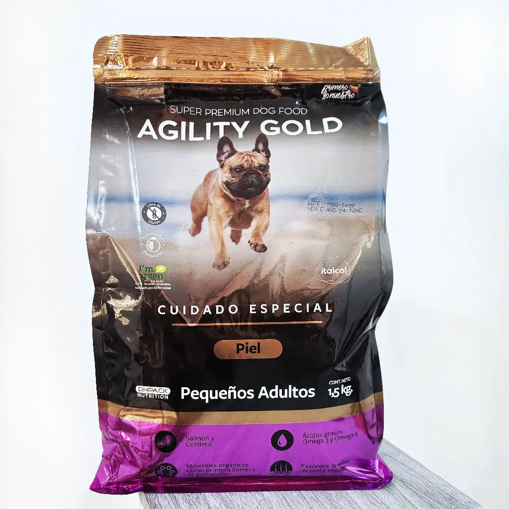 Agility Gold Perro Pequeños Adultos - Cuidado Especial Piel x 1,5 Kg