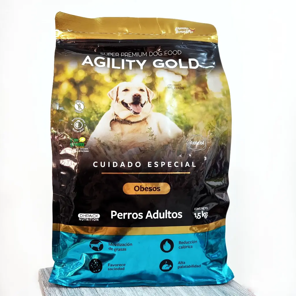 Agility Gold Perros Adultos - Obesos x 1,5 Kg