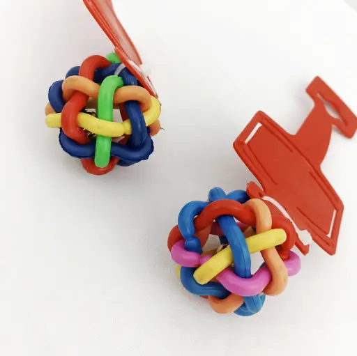 Pelota nudo multicolor con cascabel