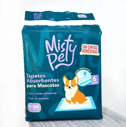 Tapetes Absorbentes Misty Pet x 12 und